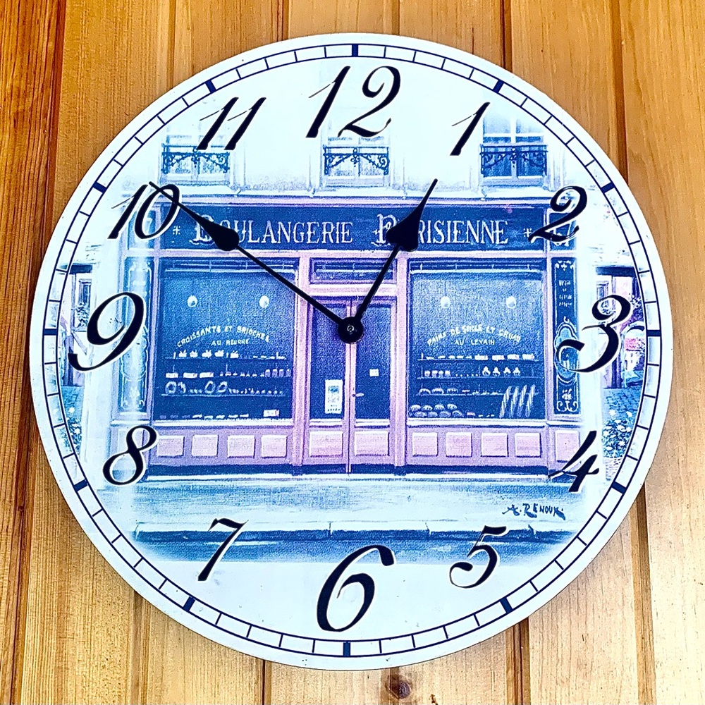Parisian Bakery Wall Clock -French Country Wall Clock
'